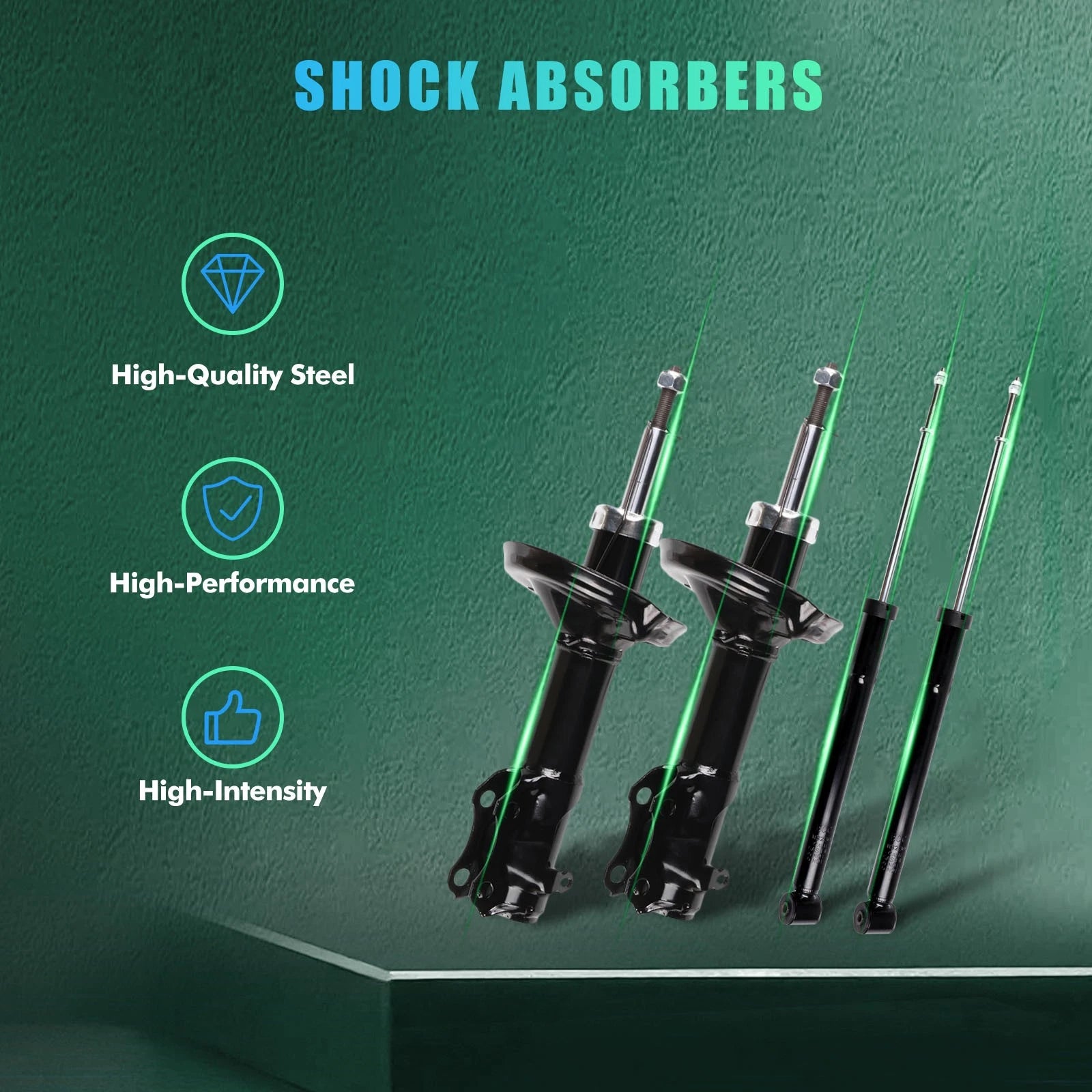 Set of 4 Struts and Shocks for VW Cabrio Corrado Golf Jetta