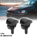 2pcs KD45-67-510 Wiper Washer Nozzle Jet for Mazda 3 6 CX-5 CX-9 (2004–2023)