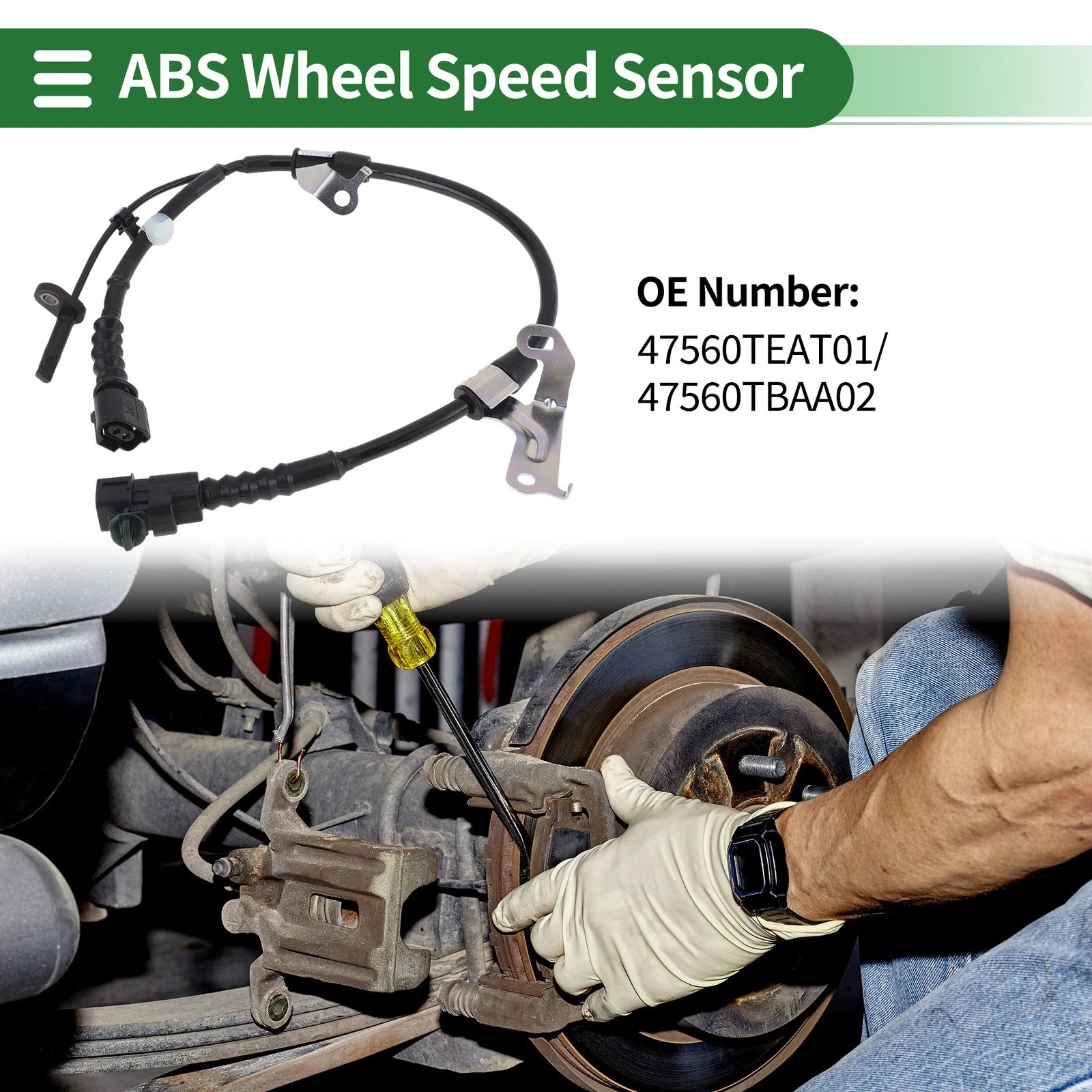 ABS Wheel Speed Sensor No. 47560TEAT01 for Honda Civic EX (2017–2019)