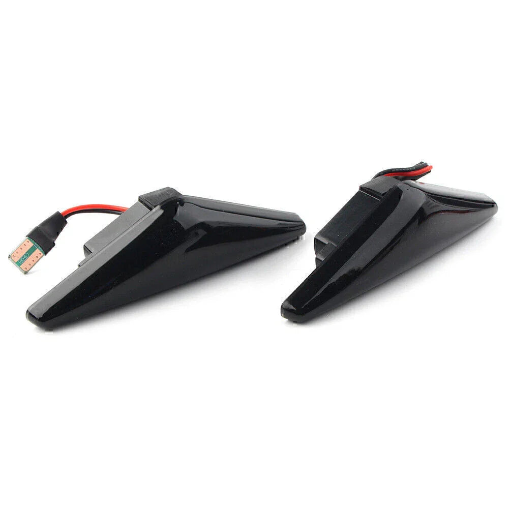 Dynamic Flow Black Marker Side Turn Signal LED Amber Lights for Ford Focus (1998-2004)