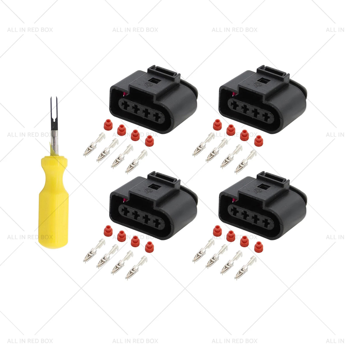 4X Ignition Coil Connector Repair Kit 4Way for Audi VW (1998–2005) 4B0973724