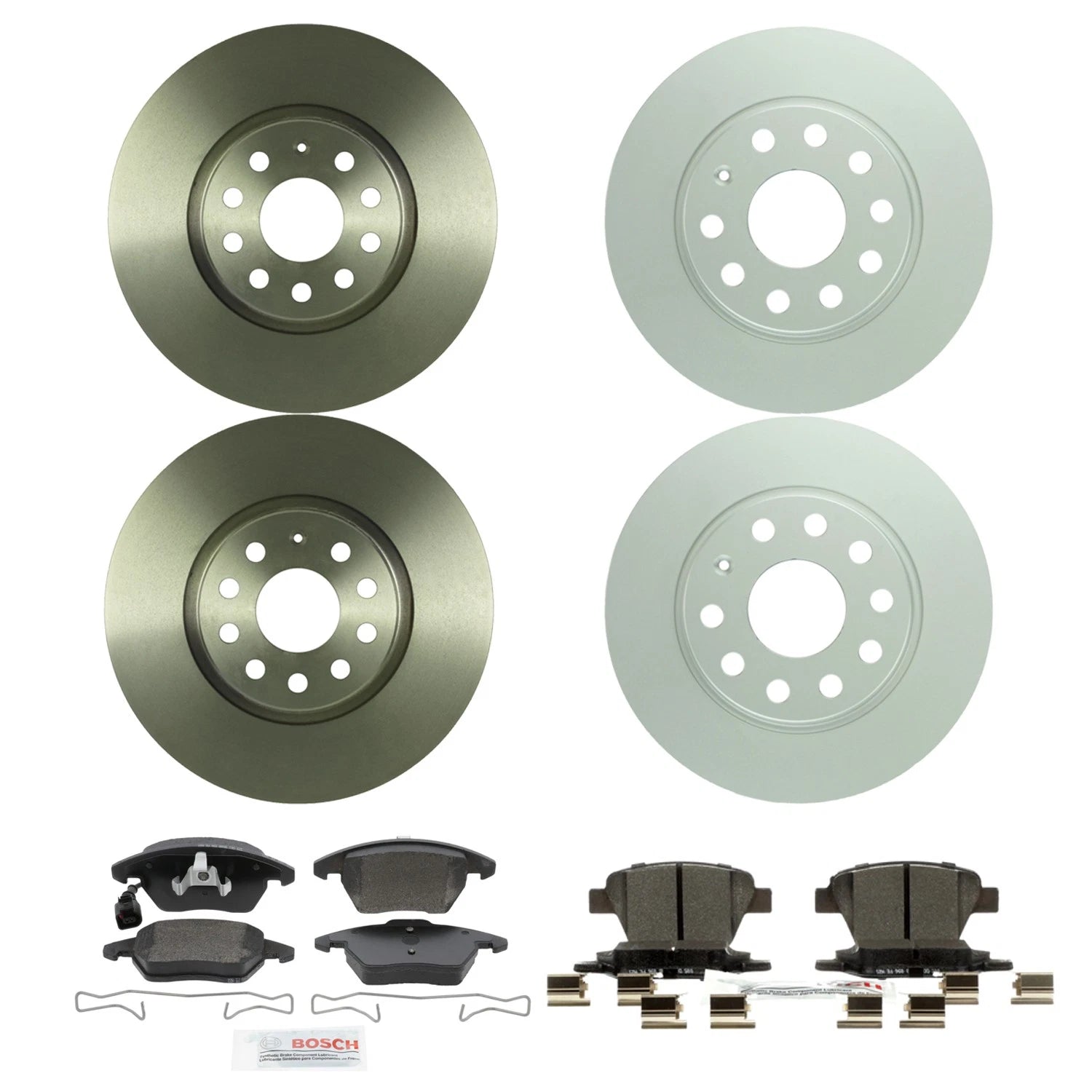 Set of 4 Bosch Quietcast Disc Brake Rotors & Pads for GTI Jetta