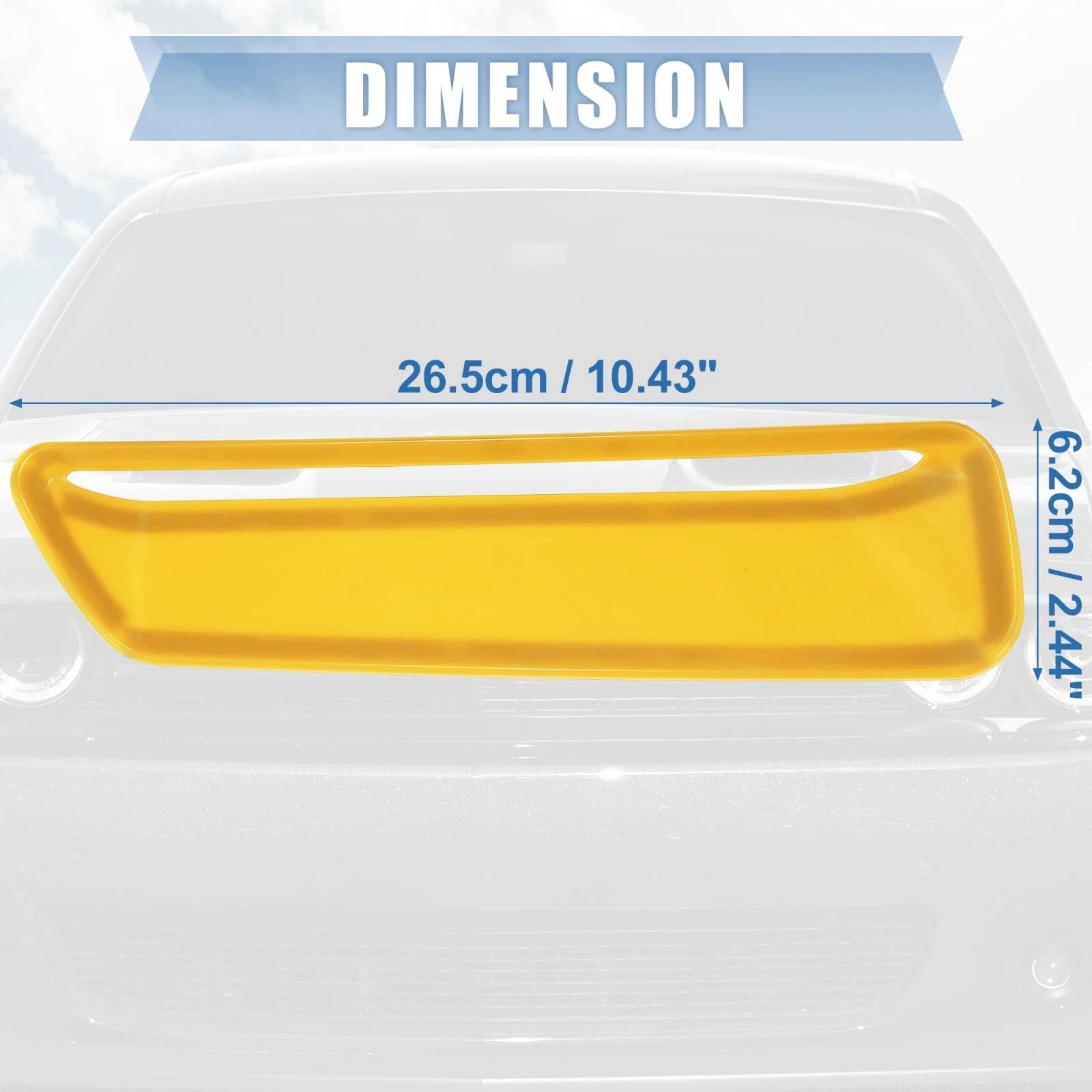 Pair Engine Hood Air Conditioner Outlet Cover Trim Yellow for Dodge Challenger (2015–2023)