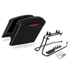 5" Stretched Hard Saddlebags & Bracket for Harley Softail Fatboy (1984–2017)