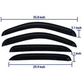 Set of 4 Window Visors for Chevy Silverado 1500 Crew Cab (2007–2014)