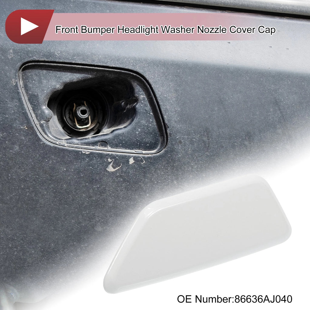 Front Left Washer Nozzle Cover Cap for Subaru Legacy (2010–2014) White