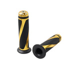 Rubber Gel Hand Grips for Yamaha MX ATV Pit Dirt Bike (7/8", Yellow)