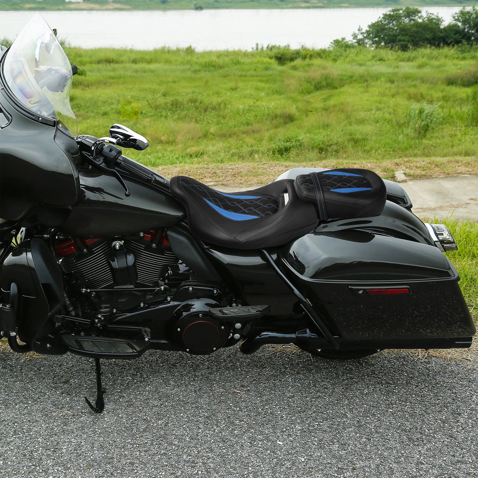 Gel Driver Passenger Pillion Seats for Harley Street Electra Glide (2009–2023)