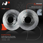 Front Drilled Brake Rotor & Ceramic Pad for Toyota 4Runner (2003-2009)
