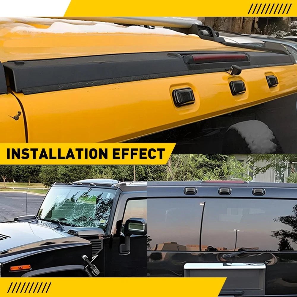 Smoke Front Roof Top Cab Running Light Housings for Hummer H2 (2003–2009)