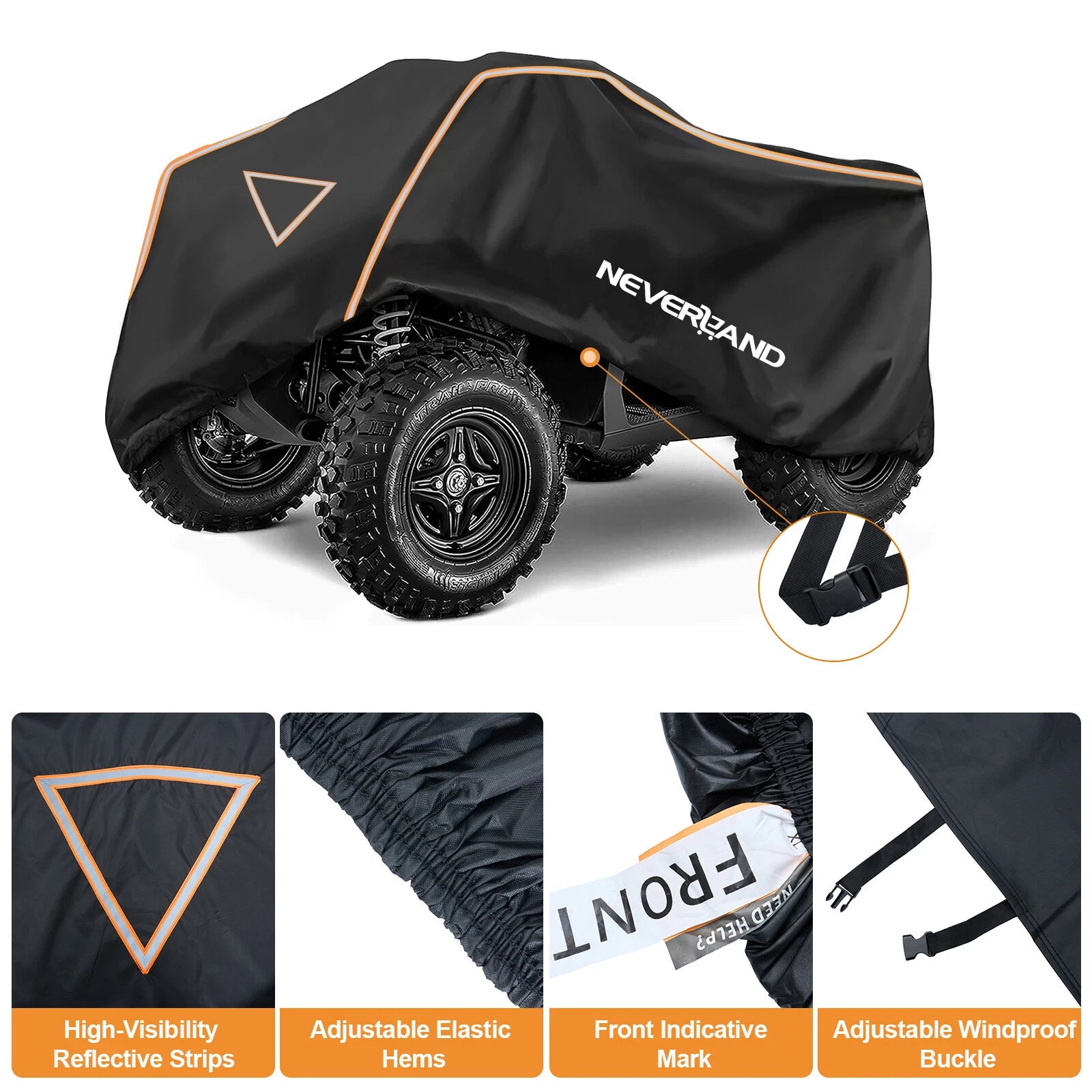Waterproof ATV Cover for Kawasaki, KYMCO, Can-Am, Suzuki (Heavy Duty)