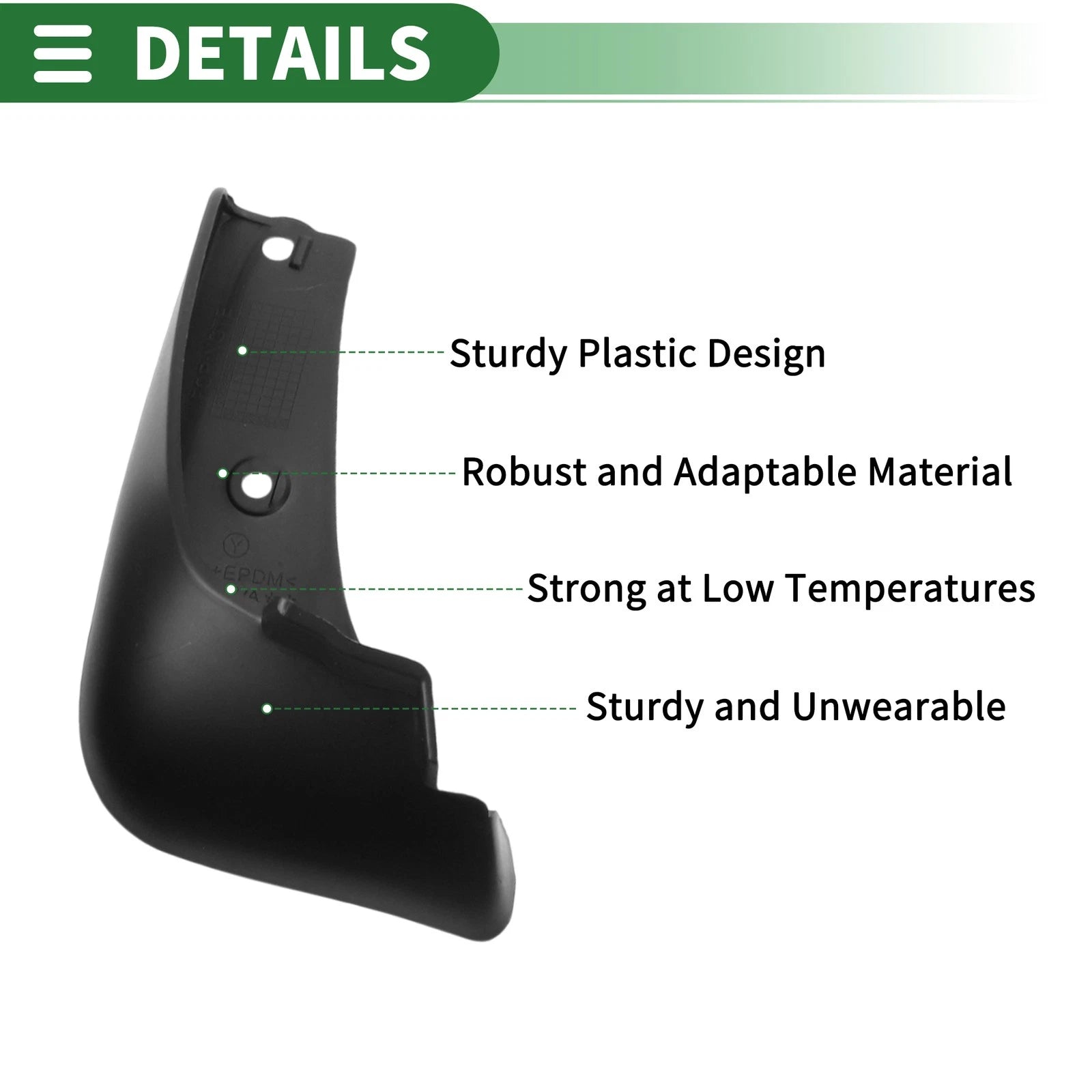 Set of 4 Mud Flaps Splash Guards for Nissan Note (2017–2020)