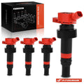 Set of 4 Red Ignition Coils for Kia Soul Rio (2012–2019) Hyundai Accent Veloster