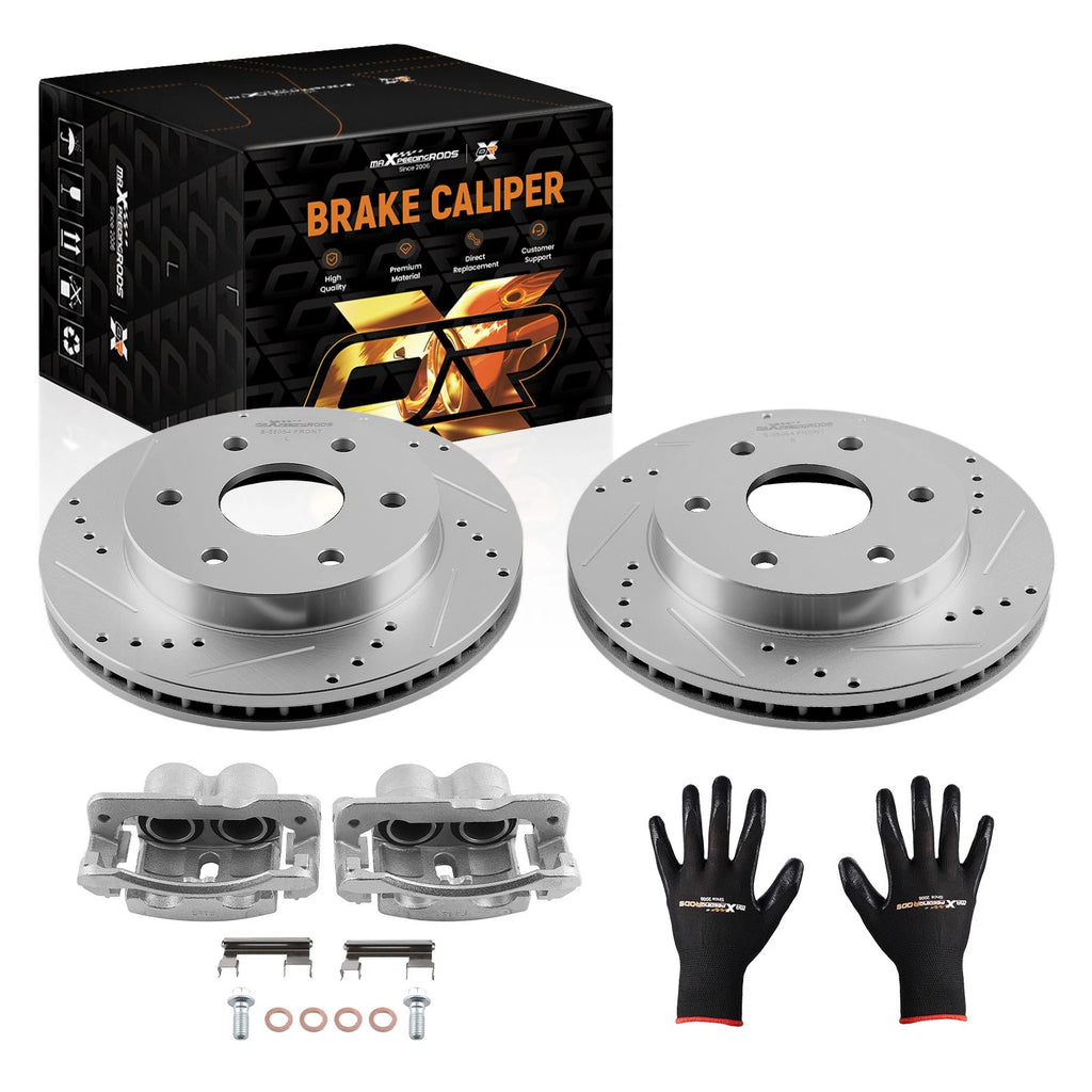 Front Drilled Rotors Brake Calipers Kit for Chevrolet Avalanche 1500 (2002–2006)