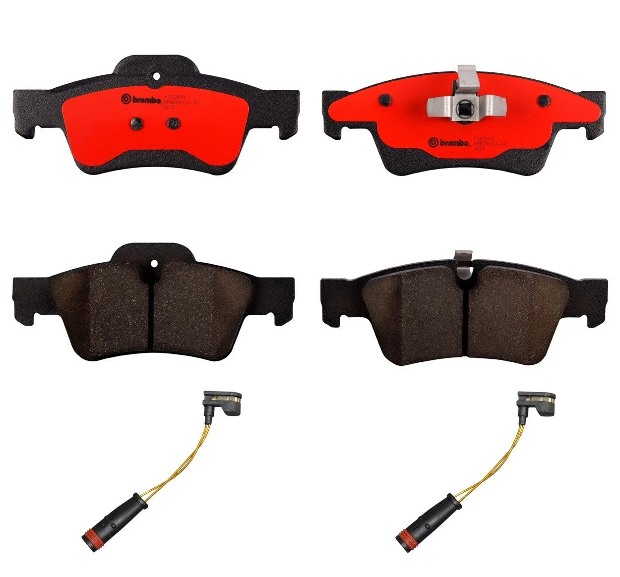 Rear Ceramic Disc Brake Pads Set with 2 Sensors for Mercedes W463 G-Class (2019–2023)