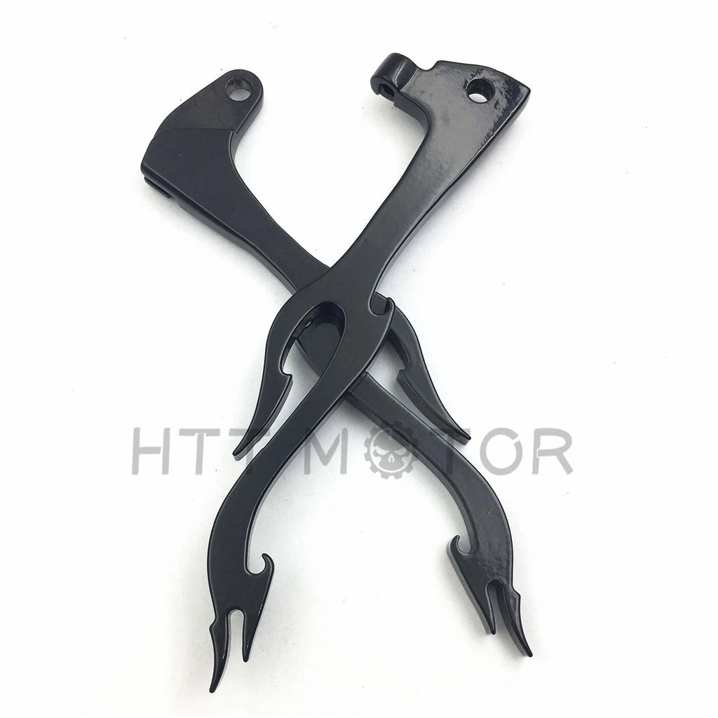 Flame Brake Clutch Levers Black for Yamaha Virago XV 250 535 700 750 1000 1100