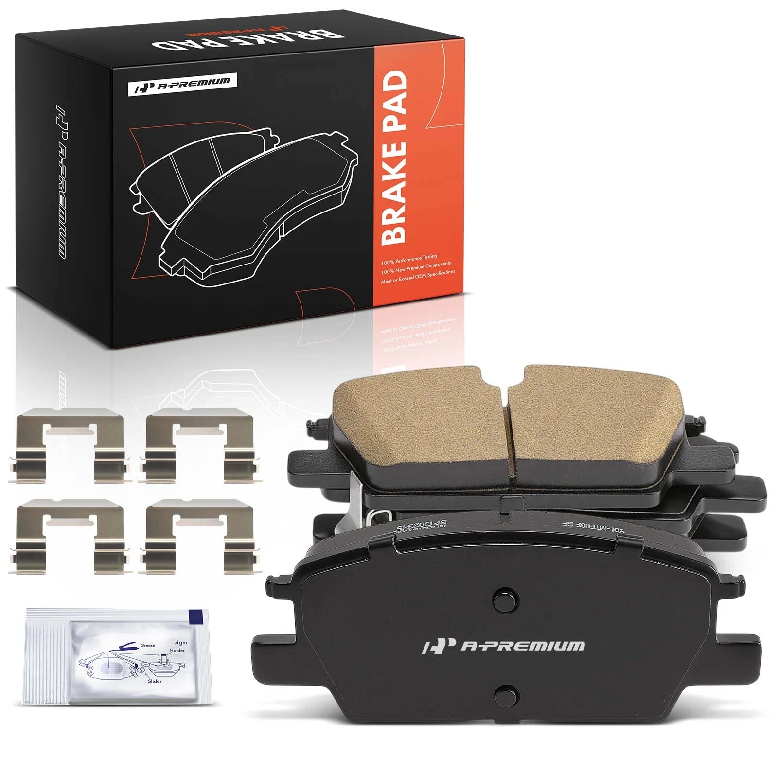 Set of 4 Front Ceramic Brake Pads for Chevy Equinox Malibu GMC Terrain (2022–2023)