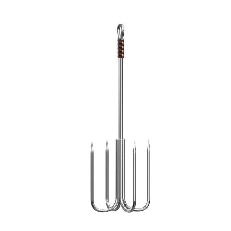 Stainless Steel Mudskipper Hook with 4 Prong Anchor for Saltwater