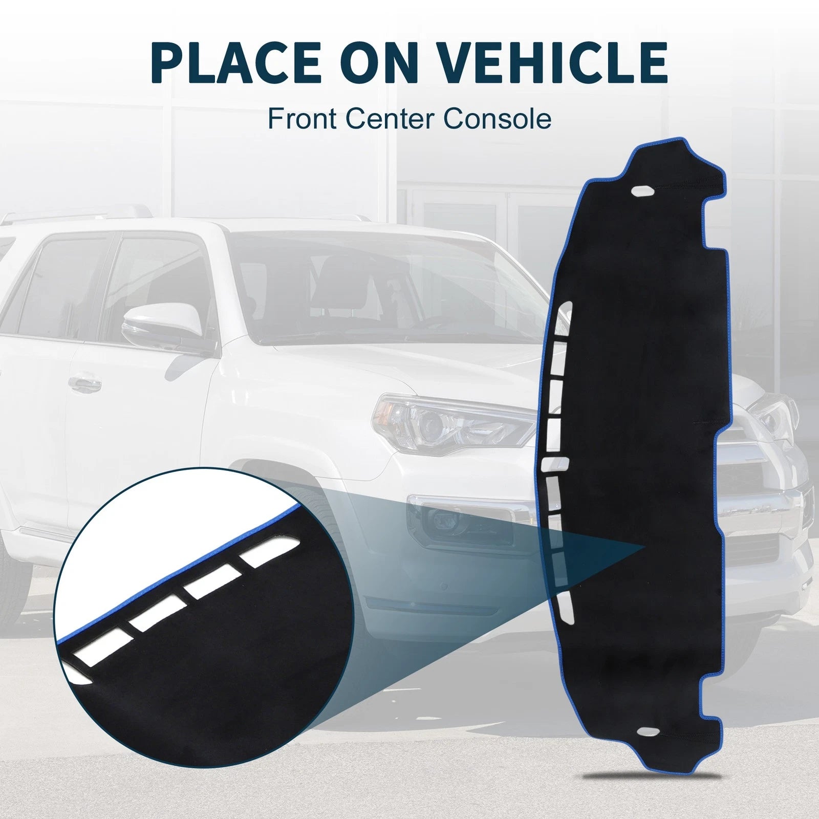 Dashboard Dash Cover Mat for Honda N-BOX/N-BOX Custom (JF5/JF6) Black Blue Set of 1
