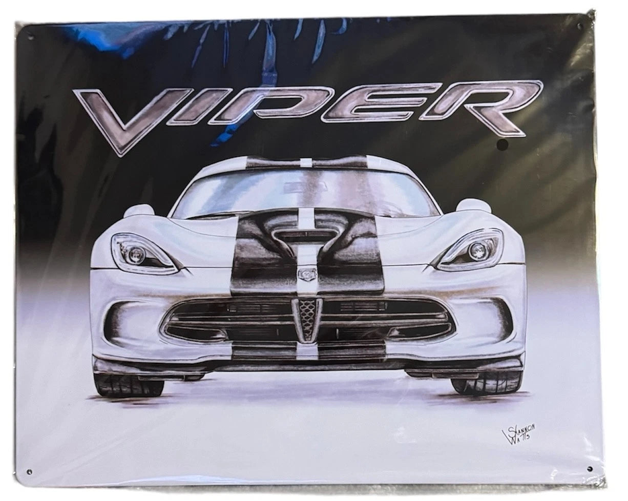 Viper Metal Sign for Sports Car (12x15)