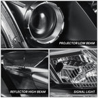 Right Side Black Projector Headlight Lamp for Ford Fusion (2010–2012)