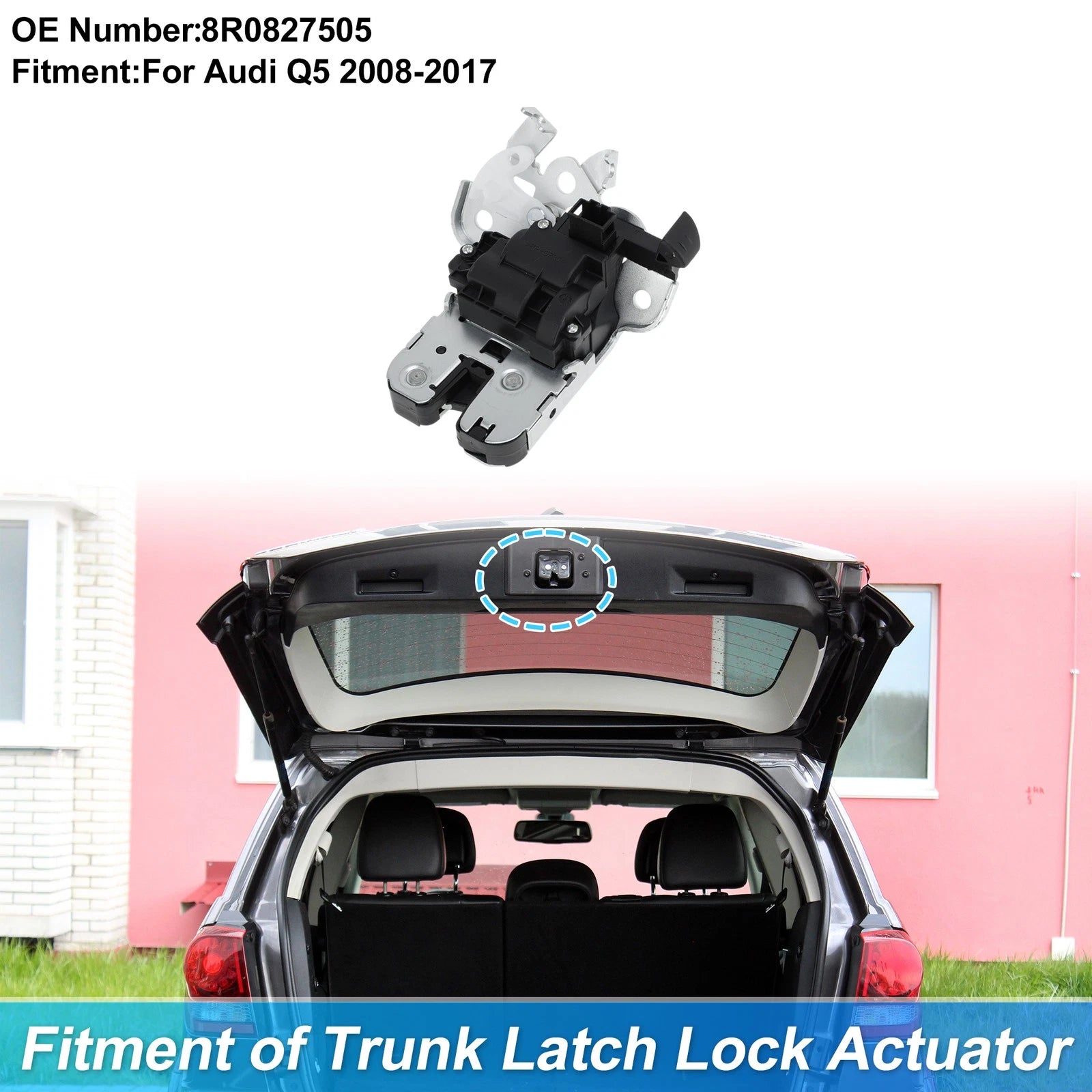 Rear Trunk Latch Lock Actuator for Audi Q5 (2008) No. 8R0827505