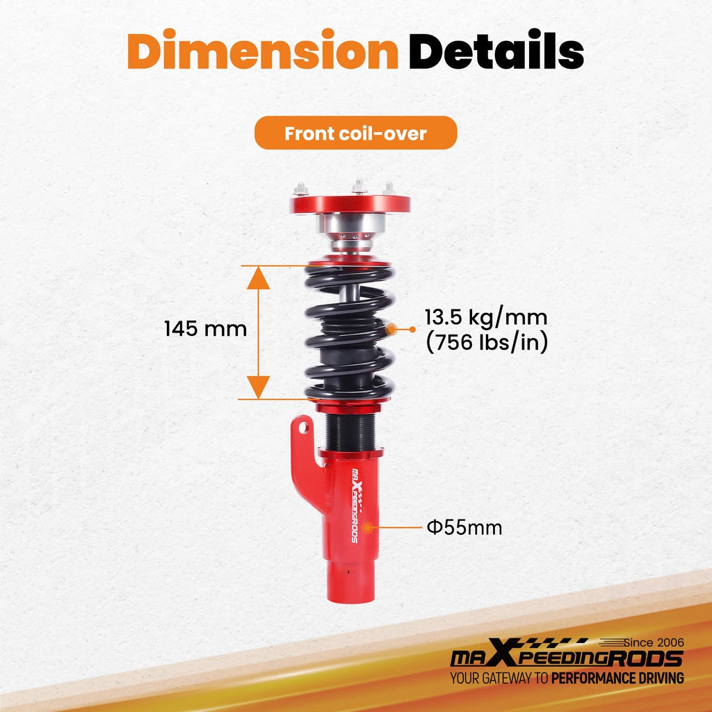 Front Coilovers Kit 24 Way Damping for BMW 3 Series Sedan AWD (2006–2011)
