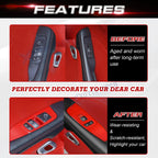 Glossy Red Door Window Lift Button Panel Trim Cover for Dodge Challenger (2015-2025)