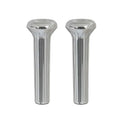Set of 4 Chrome Ribbed Door Lock Knobs for GM Buick Chevy Oldsmobile Pontiac