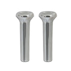 Set of 4 Chrome Ribbed Door Lock Knobs for GM Buick Chevy Oldsmobile Pontiac