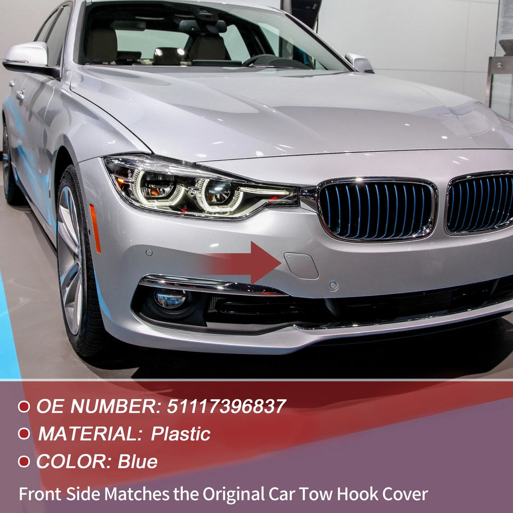Front Tow Hook Cover for BMW 320i (2016–2018) No. 51117396837 Blue