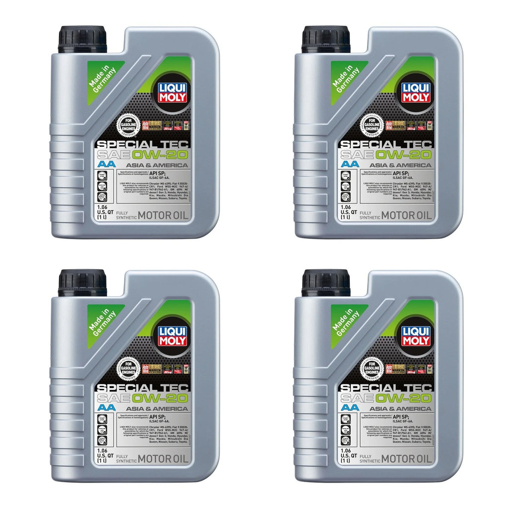 Set of 4 Liqui Moly Special Tec AA 0W-20 Engine Motor Oil for