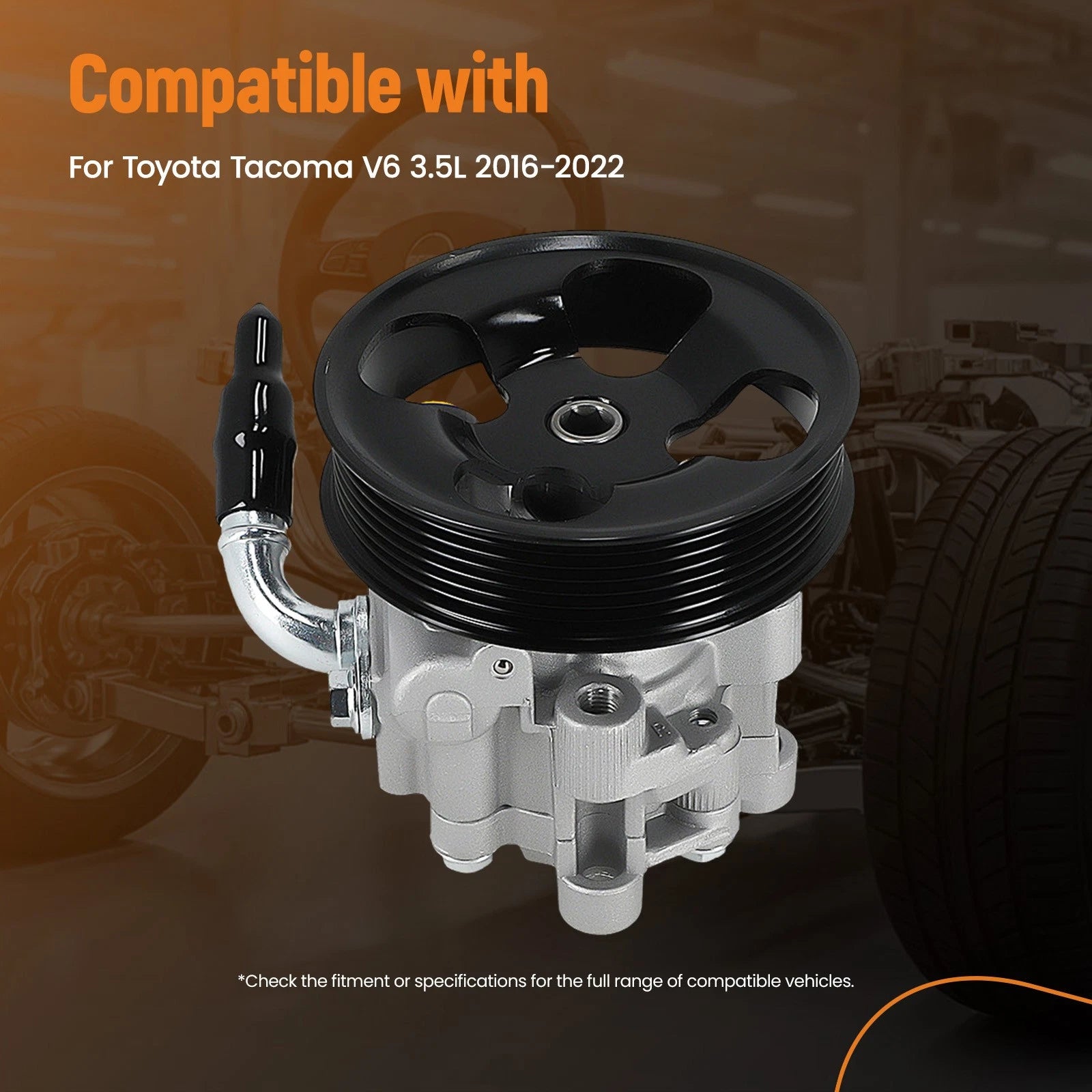 Front Power Steering Pump with Pulley for Toyota Tacoma (2016-2022)