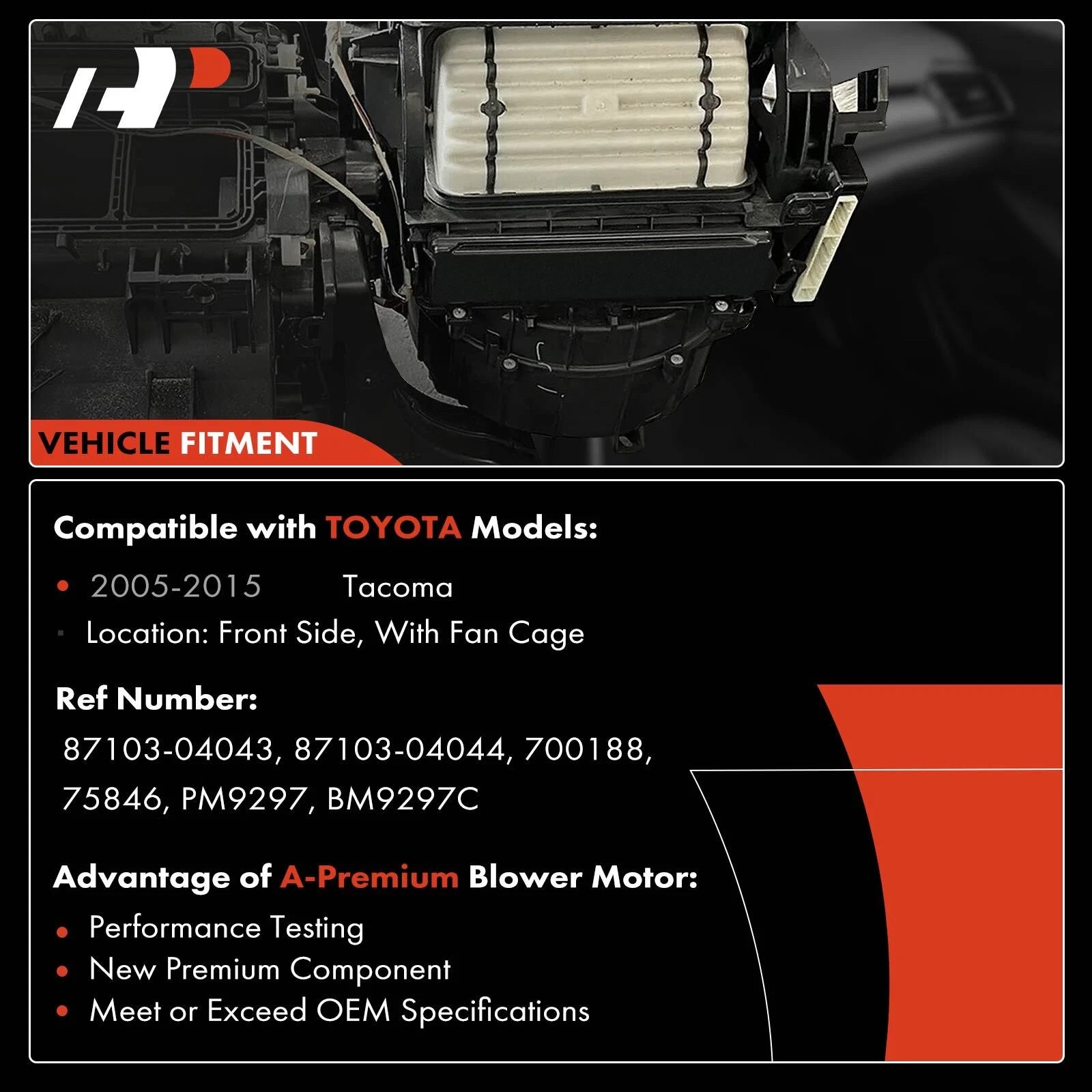 A/C Blower Heater Motor for Toyota Tacoma (2005–2015)