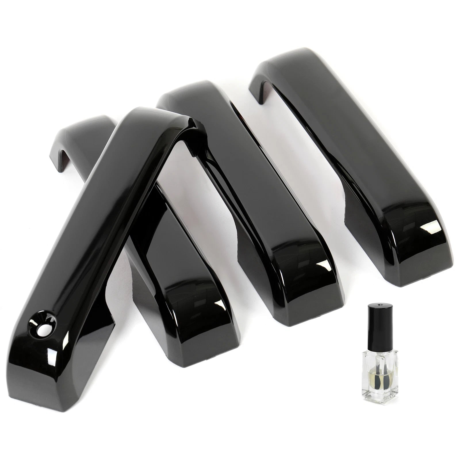 Set of 4 Door Handle Covers for Ford F150 F250 F350 (2015–2022) Glossy Black