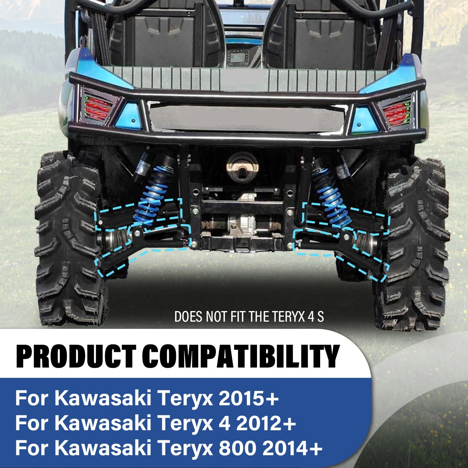 Heavy-Duty High Clearance Rear A Arms Kit for Kawasaki Teryx 800 (2012–2024)