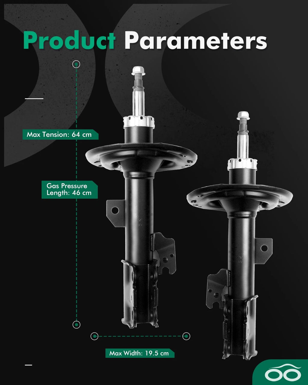 Front Pair Shocks & Struts for Toyota Camry (2004–2006)