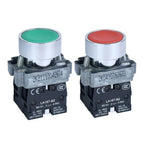 Set of 2 Waterproof Push Button Switches SPDT 10 Amp Red Green
