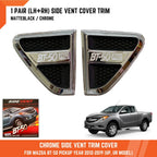 Chrome Side Vent Marker Light Cover for Mazda BT-50 Pickup Ute (12-19)