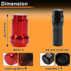 M12x1.5 Tire Wheel Locking Nut Set with Socket Key for Honda, Toyota (2010-2023)