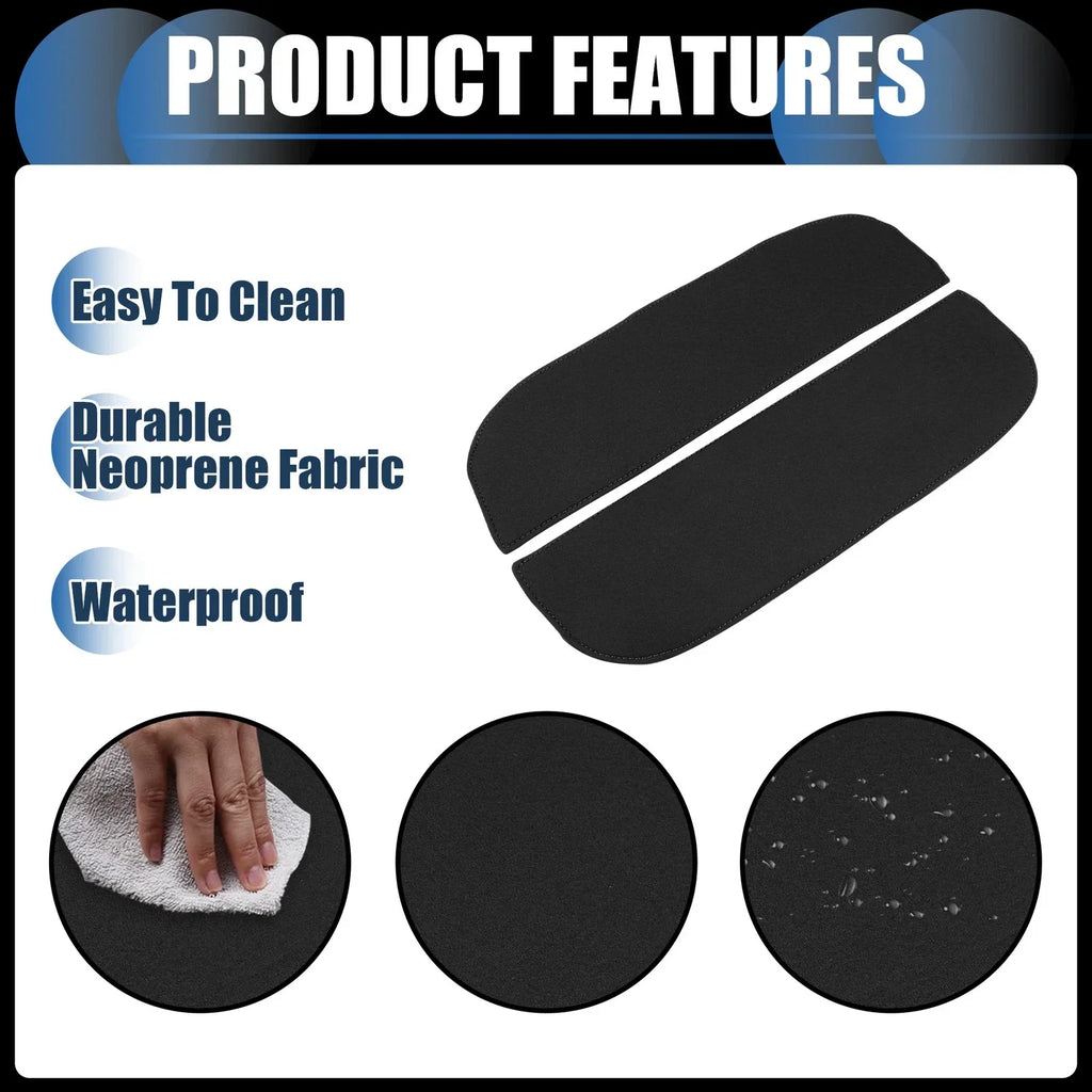 1 Pair Armrest Protector Cover Pad for BMW X5 X6 (2010-2018) Neoprene Black