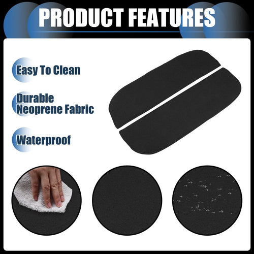 1 Pair Armrest Protector Cover Pad for BMW X5 X6 (2010–2018) Neoprene Black