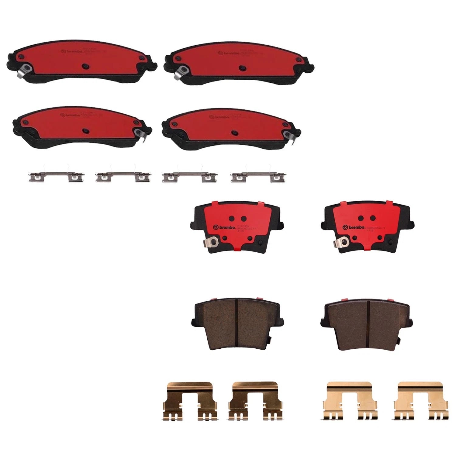 Brembo Front & Rear Ceramic Brake Pads Kit for Chrysler 300 Dodge Charger (2005–2010)