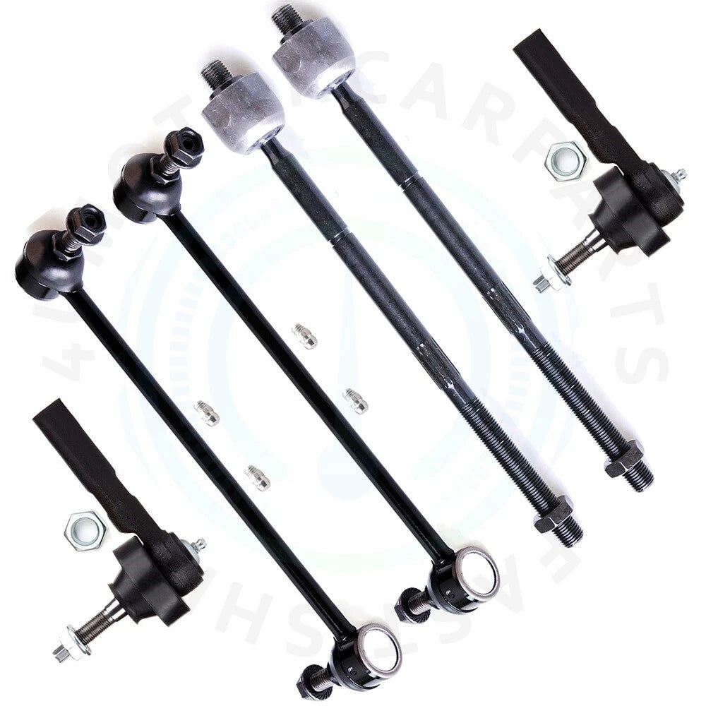 Set of 6 Front Sway Bar Inner Outer Tie Rods for Chrysler Town & Country (2001–2004)