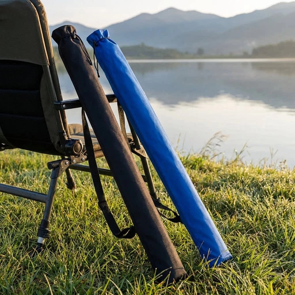 2X Lightweight Foldable Fishing Rod Bag for 2-4 Rods up to 130cm