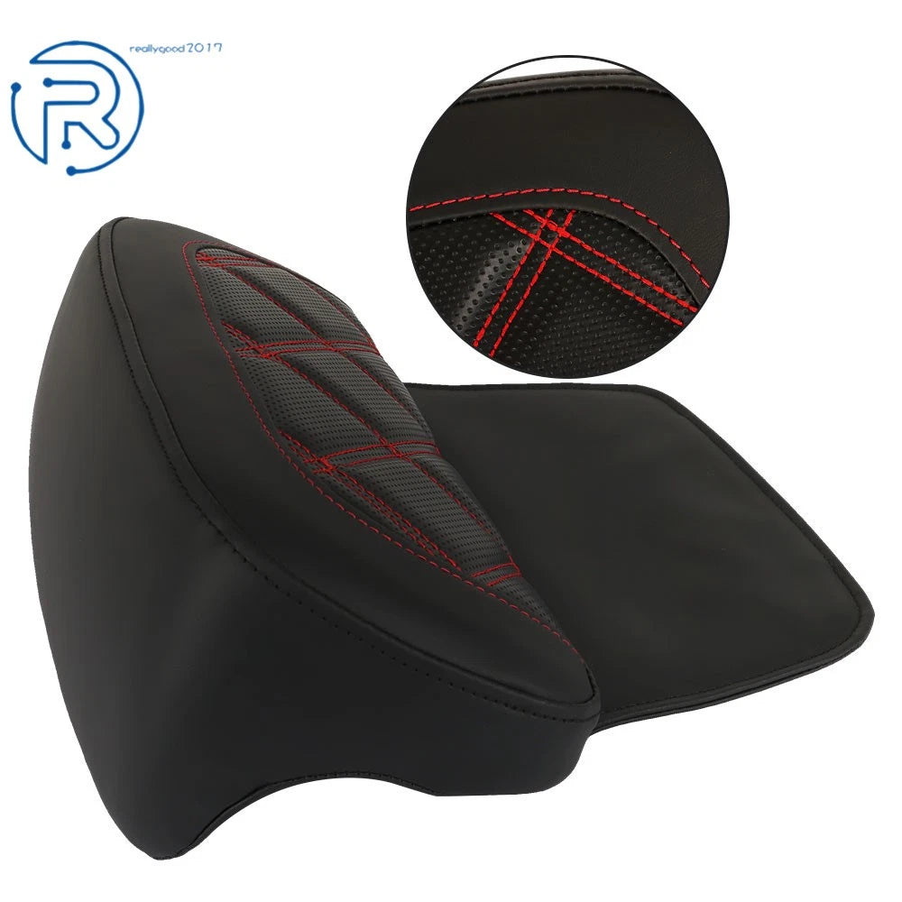 Backrest Pad for Harley Glide Street Road Glide Road King (2009-Present) Red Stitching