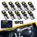 10x T10 LED License Plate Light Bulbs 6000K 194 W5W for AUXITO