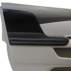 2X Door Armrest PVC Carbon Fiber for Honda Odyssey (2011–2017) Black Stitch