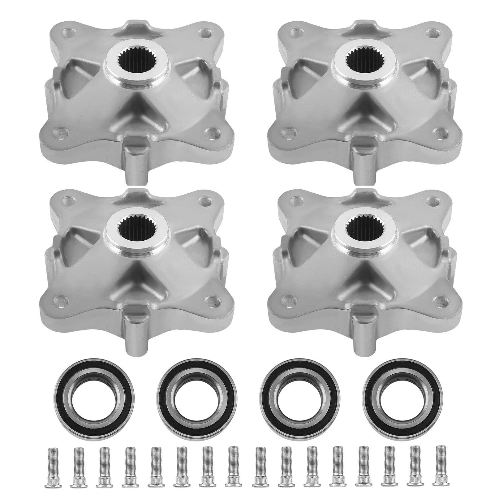 4x Complete Rear Hub Kit for Polaris RZR 800 EFI (2008–2013)