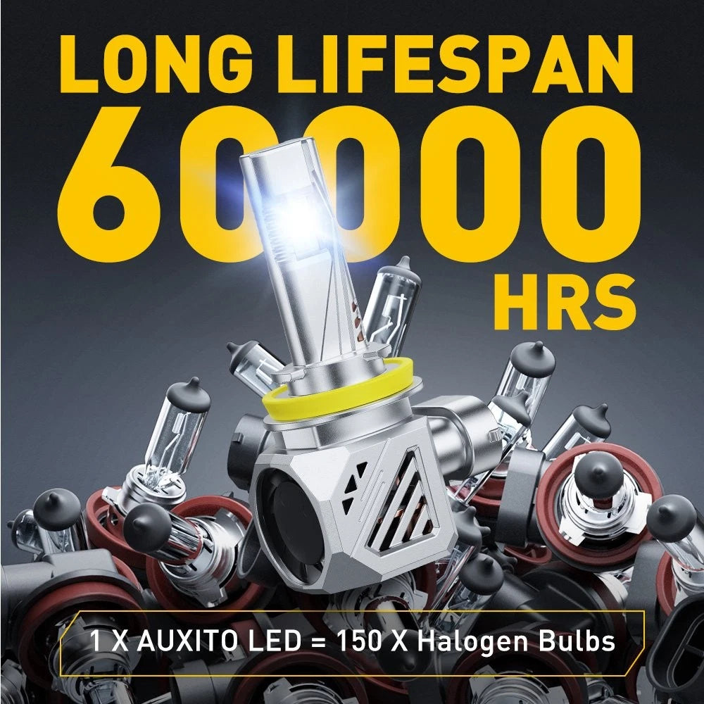AUXITO LED Headlight Bulbs H11 Combo Kit (4-20X) 6500K High Low Beam